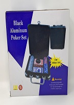 Black Aluminum Poker Set  - 