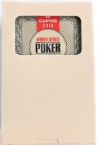 Copag 2018 WSOP World Series of Poker Plastic Playing Cards, Red or Black, Bridge Narrow Size, Regular Index  