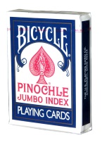 BICYCLE PINOCHLE JUMBO INDEX BLUE bicycle, jumbo index, jumbo, playing cards, 
