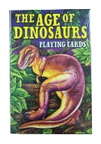 THE AGE OF DINOSAURS Plastic playing cards, plastic poker playing cards, low vision cards, large print cards, jumbo index cards, paper cards, professional poker cards, used casino cards, Tally Ho cards, Tally Ho Viper cards, used Strip casino cards, Kem cards, Kem poker cards, Kem bridge cards, Kem jumbo cards, Kem standard index cards, Kem narrow jumbo cards, Kem Jacquard playing cards, bicycle cards, Theory 11 cards, Ellusionist playing cards, fantasy playing cards, nature playing cards, Copag plastic cards, poker cards, bridge cards, casino cards, playing cards, collector cards, tarot cards, magic cards, sports cards, Bee playing cards, Congress cards, Aviator playing cards, collectible card tins, Marilyn Monroe playing cards, Elvis playing cards, magician c
