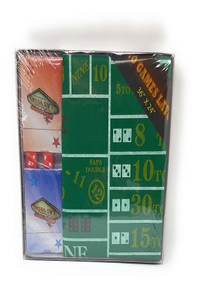 Mini Casino Layout with cards & dice  