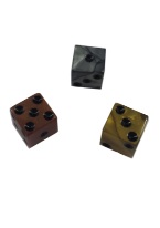 PROMOTIONAL SQUARE CORNERED MARBALIZED DICE 16MM Dice, Novelty dice, playing dice, color dice