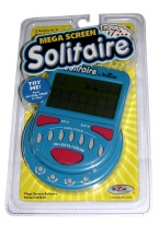 MEGA SOLITAIRE solitaire, blue, mega screen, hand held, games,