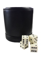 LEATHER DICE CUP Dice, Novelty dice, playing dice, color dice