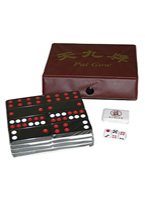 PAI GOW DOMINOS BROWN CASE