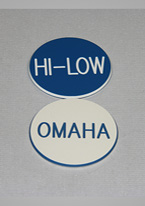 2 INCH BLUE/WHITE OMAHA-HIGH-LOW 