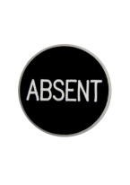 1.25 INCH ABSENT BLACK/WHITE 
