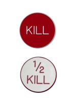 1.25 INCH KILL/1/2 KILL WHITE/RED RED/WHITE 