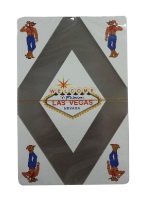LAS VEGAS PLAYING CARDS W/VIC (CLEAR) 
