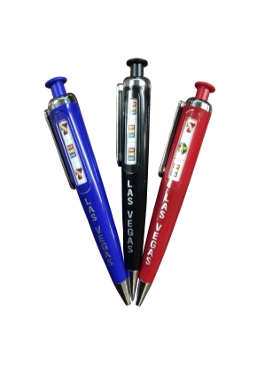 Las Vegas Casino Style Slot Machine Pen 1 ~ Novelty Fidget Toy Gift Red 