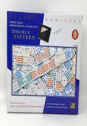 Dominoes Welcome To Las Vegas Double 6 Six Color Dot Professional Size Tile New 